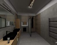 Modern fürdőszoba design csempével